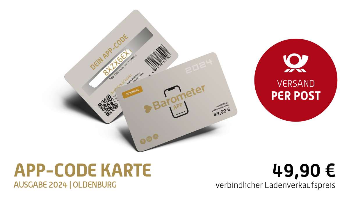 BAROMETER 2024 AppCode Karte Oldenburg CITY for TWO /